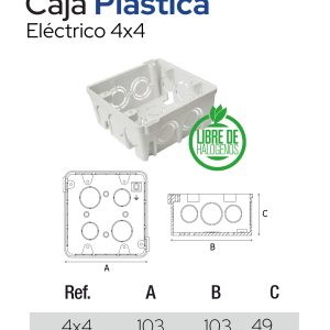 Caja Eléctrica Plástica 4X4