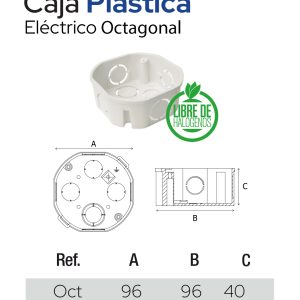 Caja Eléctrica Plástica Octogonal